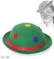 Preview: Clownhut, sortierte Farben, mit Punkten, Gr. 58 cm, Karneval, Mottoparty, Accessoire