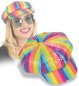Preview: Mütze Regenbogen Paillettenmütze Kappe Sommer Hippie