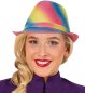Preview: Trilby Hut bunt Sommerhut Regenbogenfarben Pride Reggae Hippie Hut Party Hut 70er Jahre