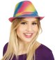 Preview: Trilby Hut bunt Sommerhut Regenbogenfarben Pride Reggae Hippie Hut Party Hut 70er Jahre
