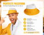 Preview: Bier Partyhut Trilby im Fedora Style – Lustiger Mallorca & Festival Hut