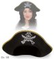 Preview: Piratenhut mit Skull Seeräuber Capitan für Theater, Rollenspiele u. vieles mehr