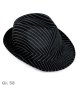 Preview: Hut Trilby Nadelstreifen, sortierte Farben, Gr. 58 cm, Mottoparty, Partyhut, Karneval, Trilby Hut, Fashion Hut, Discohut