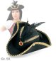 Preview: Hut Edel-Pirat, Gr. 58 cm, Halloween, Karneval, Mottoparty, Piratenaccessoire