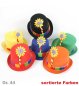 Preview: Hütchen mit Blume, sortierte Farben, Gr. 44 cm, Karneval, Mottoparty, Accessoire