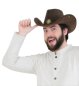 Preview: Cowboyhut in braun Wildlederoptik Gr. ca. 58 cm Sheriff Western Saloon Karneval Wilder Westen