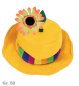 Preview: Hut mit Blume, sortierte Farben, Gr. 58 cm, Karneval, Mottoparty, Accessoire, Fasching