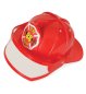 Preview: Feuerwehr-Helm mit beweglichem Visier rot Größe variabel Feuerwehrchef Rollenspiel