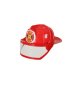 Preview: Feuerwehr-Helm mit beweglichem Visier rot Größe variabel Feuerwehrchef Rollenspiel