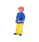 Preview: Feuerwehr-Helm mit beweglichem Visier rot Größe variabel Feuerwehrchef Rollenspiel