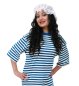 Preview: Kostüm - Set Schlafmütze, 2-TLG. Ringel-Shirt Kurzarm (Baumwolle) und Schlafhaube, blau/weiß, Schlafwandler, Clown