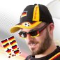 Preview: Basecap Fan Fußball mit GRATIS Tattoos Accessoire Deutschland