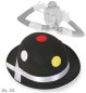 Preview: Mini-Melone, sortierte Farben, mit Punkten, Gr. 43 cm, Karneval, Mottoparty, Accessoire