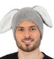 Preview: Plüsch-Mütze Hase für Erwachsene mit Hasenohren Häschen Osterhase