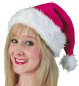 Preview: Mütze "Nikolaus" Plüsch pink Weihnachtsmütze Kopfbedeckung