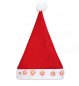 Mobile Preview: Nikolaus-Blinkmütze, rot/weiß mit Bommel, verschiedene Motive
