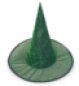 Preview: Holo-Hexenhut in 3 Verschiedenen Farben für Erwachsene Größe ca. 58cm Halloween Accessoire