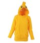 Preview: Enten Kostüm für Kinder Hoodie Kapuzenpullover Tierkapuze Schnabel Augen Kopfgefieder und Entenschwanz