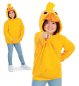 Preview: Enten Kostüm für Kinder Hoodie Kapuzenpullover Tierkapuze Schnabel Augen Kopfgefieder und Entenschwanz