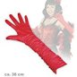 Preview: Damenhandschuhe Satinoptik sortierte Farben Länge ca. 38 cm Handschuhe rot weiß schwarz