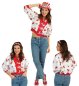Preview: Damen Kostüm Jacke Rot-Weiß mit Clown & Köln-Wappen Design – Stylischer Blouson im kölschenen Stil, bequemer Schnitt mit Reißverschluss