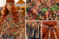 Preview: Hippie Poncho Kostüm Damen 1-tlg. – Flower Power Cape mit Fransen & Stirnband – 70er Jahre Verkleidung Karneval Fasching Motto-Party