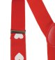 Preview: Hosenträger Rot mit weißen Herzen – Accessoire für Erwachsene Köln Herzmotiv Herzchen Einheitsgröße
