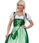 Preview: Bayern Dirndl inkl. Schürze und Tasche Grün Kariert Knielang Trachtenkleid