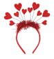 Preview: Haarreif mit Glitzer Herzen Lametta Karneval Valentinstag Amor Accsessoire Party Fotorequisite
