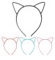 Preview: Haarreif Katzenohren Haarschmuck Accessoire in verschiedenen Farben