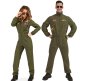 Preview: Kampfpilotin Kostüm Damen Oliv