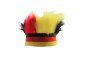 Preview: Stirnband FAN mit Haar, Accessoire Deutschland, Fußball, WM, EM, schwarz-rot-gelb