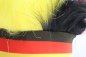 Preview: Stirnband FAN mit Haar, Accessoire Deutschland, Fußball, WM, EM, schwarz-rot-gelb