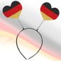 Preview: Haarreif Fan mit Herzen mit GRATIS Tattoos Fan Accessoire Deutschland