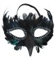 Preview: Vogelmaske Rabe Federdomino Krähe Federmaske Tiermaske Halbmaske