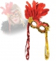 Preview: Federdomino, sortierte Farben, Pailletten, Maske, Karneval, Mottoparty, Accessoire