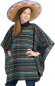 Preview: Kostüm Set Poncho und Sombrero 2-tlg. Hut Mexikaner und Poncho El Taco bunt gestreift in Einheitsgröße