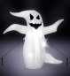 Preview: Aufblasbarer Halloween Geist mit LED – 90 cm | Leuchtende Dekofigur für Innen & Außen | Weiß mit Gruselgesicht