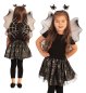 Preview: Mädchen Spider Kostüm Set - Flügel, Tüllrock & Spinnen-Haarreif - Größe 104/116 - Outfit in Schwarz mit Spinnennetz-Design