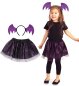 Preview: Halloween Kostüm Set: Fledermaus Haarreif & Tüllrock - Schwarz/Lila - Größe 104/116 - Perfekt für Mädchen - Spooky Bat Outfit