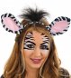 Preview: Zebra-Set, 2-TLG. Haarreif mit Ohren und Schwanz, Tierkostüm, Animal