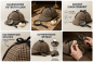Preview: Sherlock Holmes Detektiv Set 3-teilig – Kostüm Zubehör für Erwachsene mit Mütze, Pfeife & Lupe – ideal für Karneval & Mottoparty