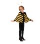 Preview: Kinderkostüm Bienen Umhang in Schwarz-Gelb Gestreift Cape Bienchen Karneval Halloween