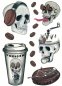 Preview: Hautaufkleber Black Coffee Totenkopf Tattoos Grusel Horror 3 Bögen