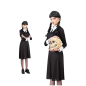Preview: Horror Wendy Kinderkostüm Kleid schwarz weiß Halloweenkostüm