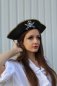 Preview: Piratenhut mit Skull Seeräuber Capitan für Theater, Rollenspiele u. vieles mehr