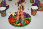Preview: Tischset Halloween, Kürbis-Motiv, Mottoparty, Einweggeschirr, Partydeko, Geschirr, orange, lila, grün