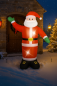 Preview: XXL Aufblasbarer Weihnachtsmann mit LED – 250 cm groß – Außen- & Innendeko Dekofigur Weihnachten
