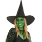 Preview: Hexenhut mit Schminkset – Halloween Kostümzubehör in Theaterqualität – Wahl zwischen Hexengrün oder Schminkset für Hexen