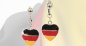 Preview: Ohrringe Klipse Fan Fußball Herz mit GRATIS Tattoos Accessoire Deutschland